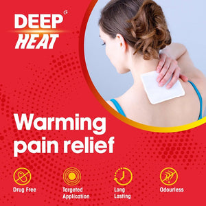Deep Heat Pain Relief Heat Patches | 8 Patches (2 x 4) | 16hr Relief | Air-Activated | Drug-Free