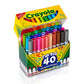 Marqueurs lavables Crayola Ultra Clean, paquet de 40