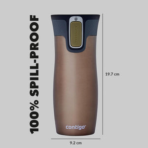 Mug Contigo isotherme en acier inoxydable, finition latte mate
