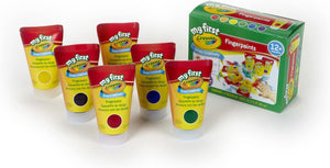 Peinture à doigts lavable Crayola, 6 tubes faciles à presser