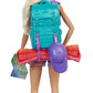Poupée Barbie Malibu et plus de 10 accessoires, coffret camping avec chiot