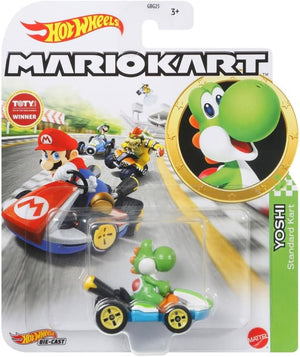 Hot Wheels Mario Kart Yoshi Kart | 1:64 Scale Die-Cast | Hot Wheels Track Compatible | Ages 3+