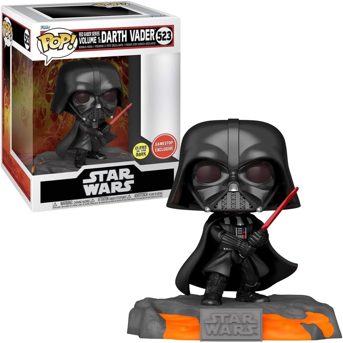Funko Pop! Star Wars Red Saber Series Vol.1 - Dark Vador Lumineux Exclusif #523
