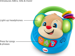 Radio musicale Fisher-Price pour bébés et jeunes enfants, avec chant et apprentissage.