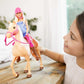 Coffret Barbie Poupée et Cheval, Cheveux Blonds avec Accessoires