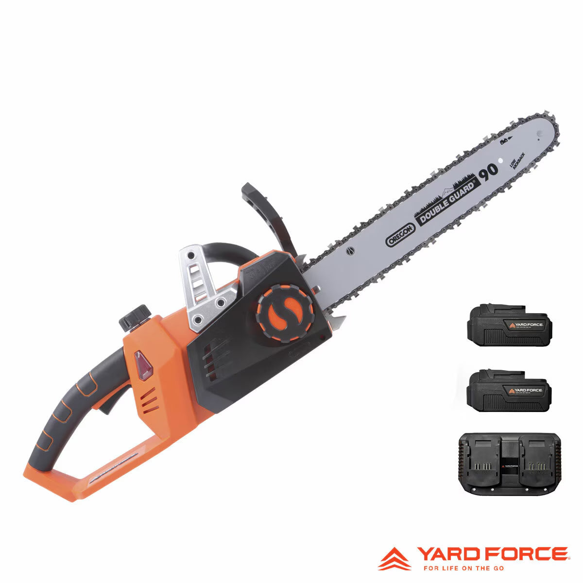 Yard Force 40V 35Cm Chainsaw + 2 X 4Ah 20V Batteries & Dual Charger image 0