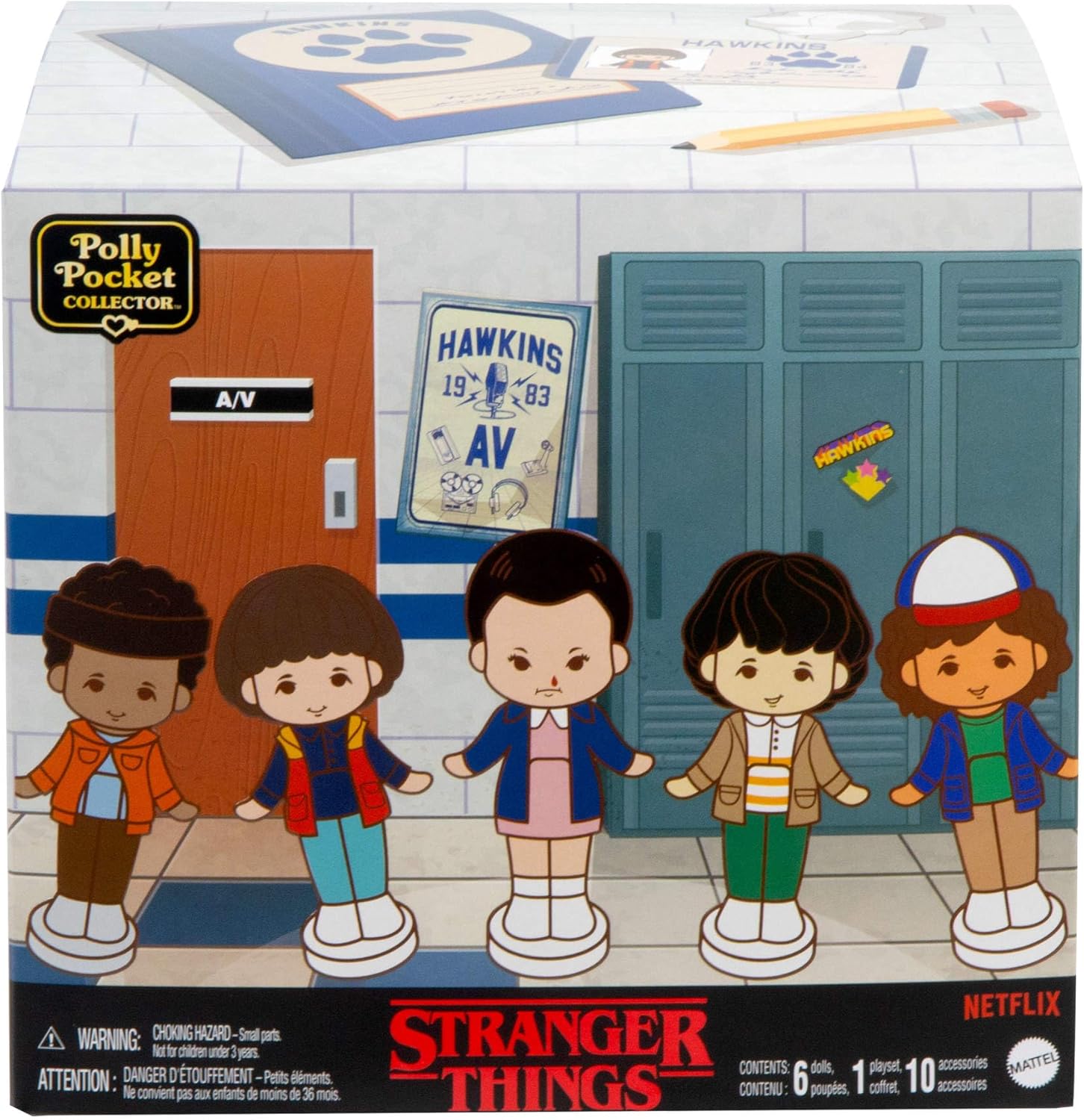 Polly Pocket Stranger Things Collector Playset, Compact with 6 Dolls &10 Accs image 6