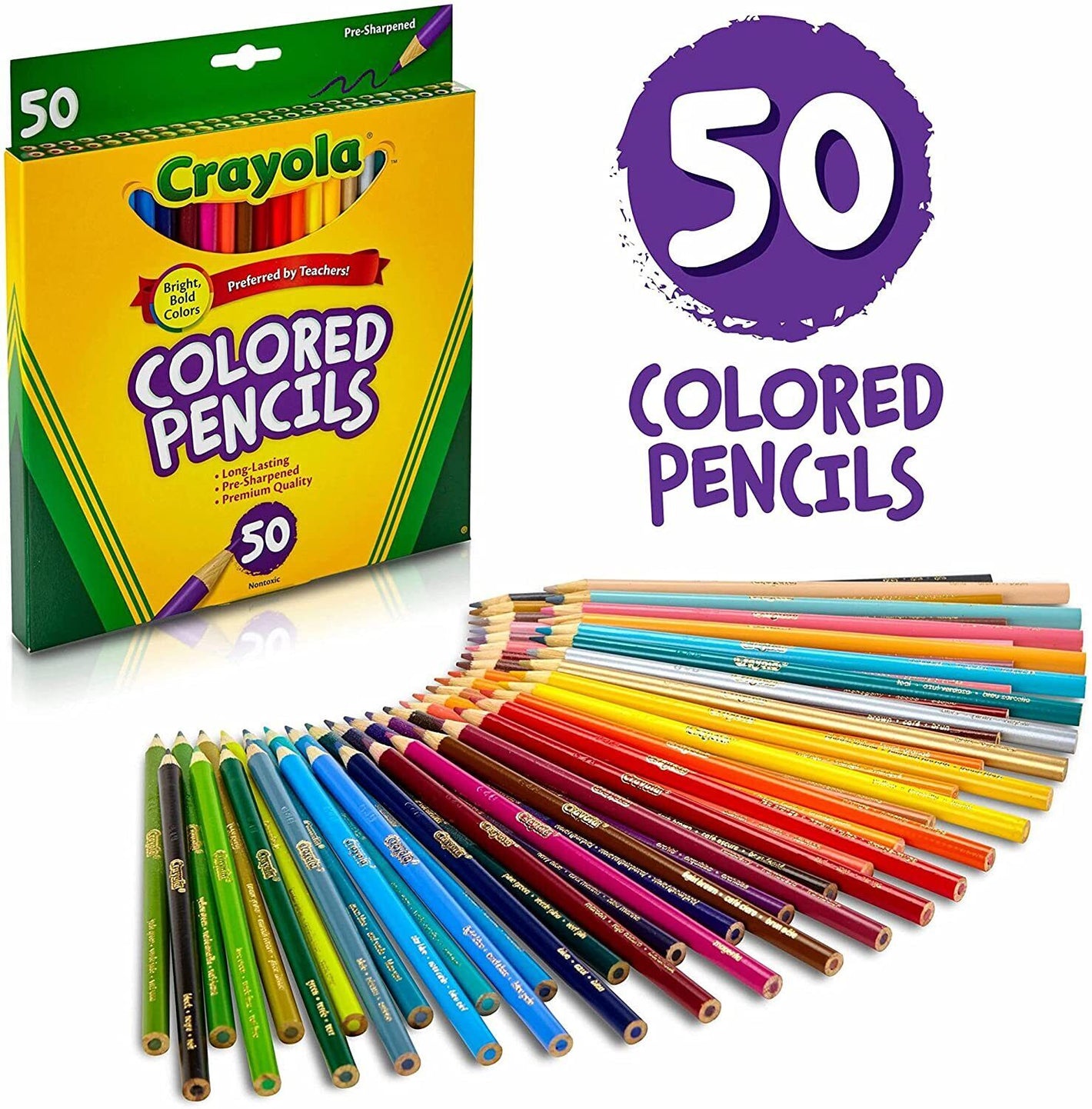 Crayola Colored Pencils Art Tools 50 Count image 0