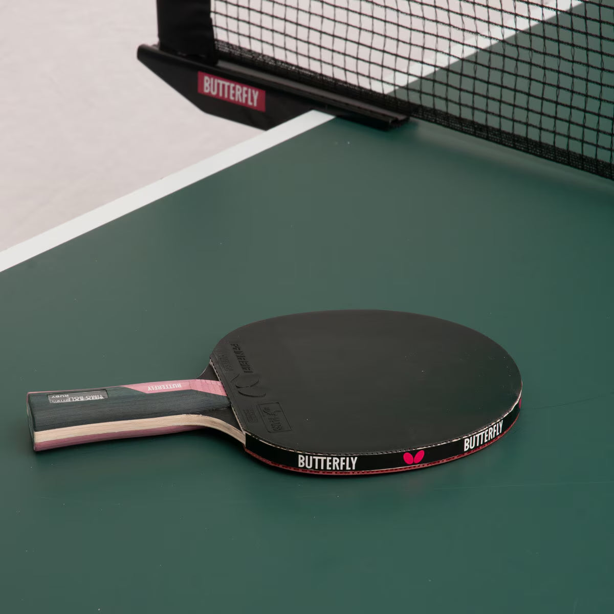 Butterfly Timo Boll Ruby Indoor Table Tennis Bat and Ball Set image 1