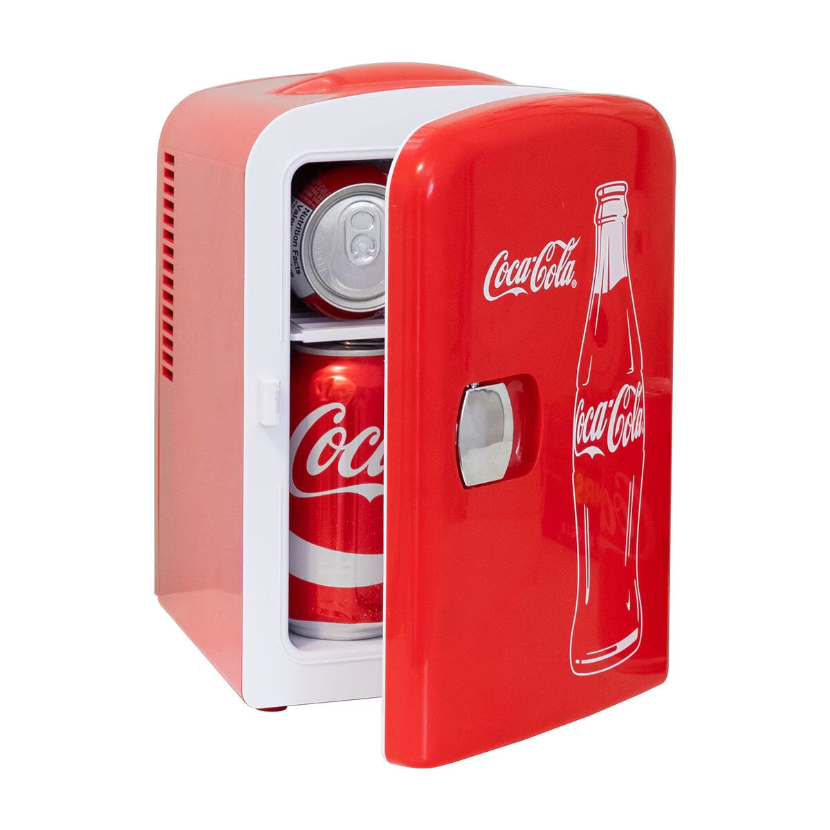 Coca-Cola Classic Coke Bottle 4L Mini Fridge 12V Cooler in Red