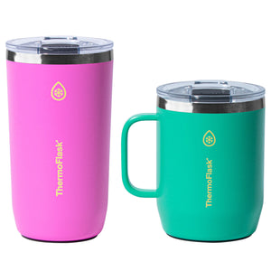 Thermoflask Coffee and Mug Set in Black & Blue image 2