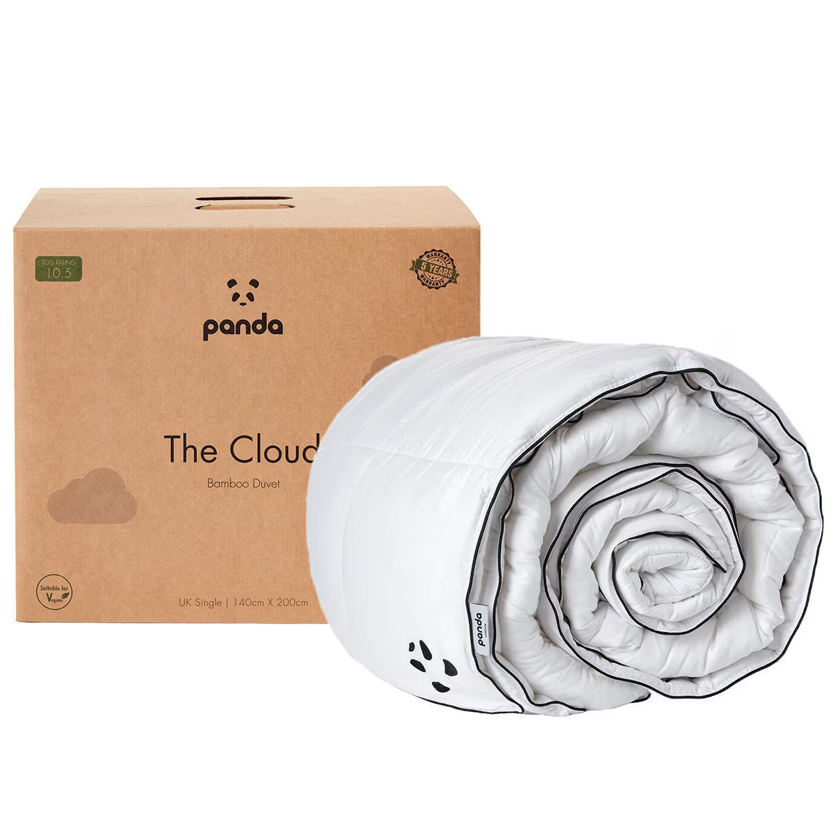 Panda the Cloud Bamboo 10.5 Tog All Seasons Duvet, Single image 0