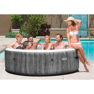 Intex Purespa Greywood Deluxe 6 Person Inflatable Hot Tub
