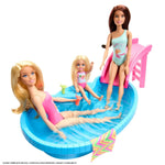 Barbie Doll & Pool Playset, with Pool, Slide, Towel & Drink Accessories image 0