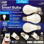 FEIT Colour Changing Smart Wi-Fi LED Bulb 3 Pack E27/B22 800 Lumens image 0
