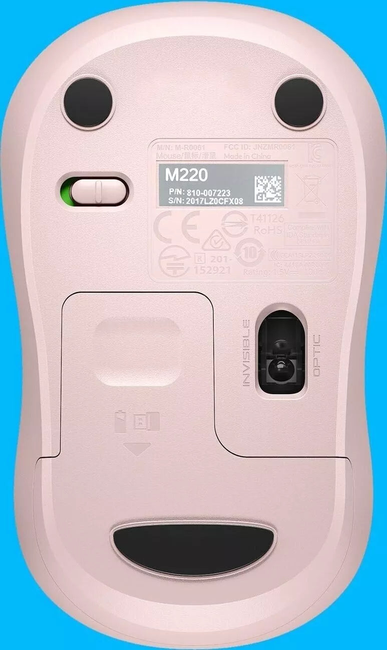 Logitech M220 Silent Wireless Mouse with USB Receiver Rose image 5