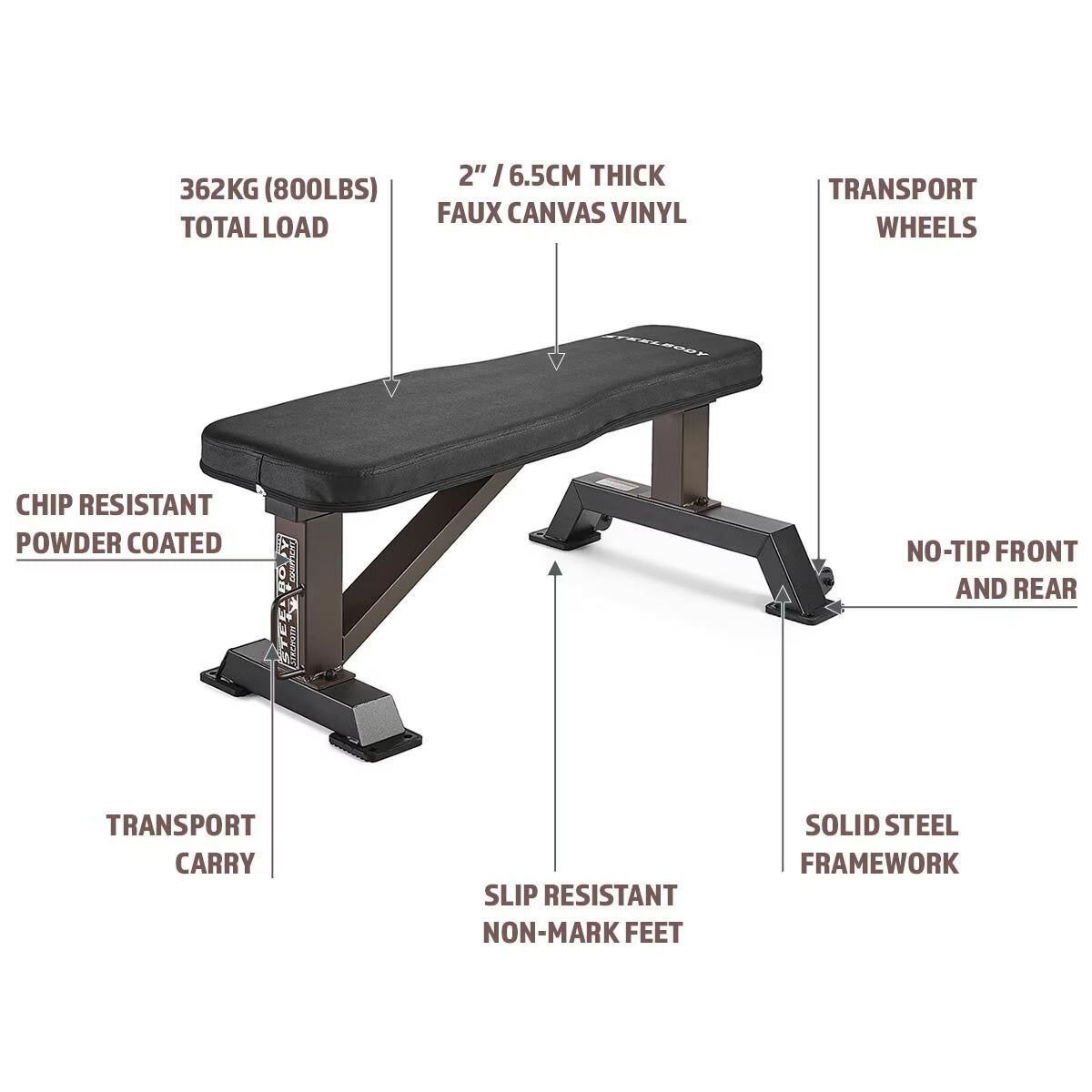 SteelBody STB-10101 Flat Weight Bench image 6