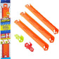 Track Builder Pack 30 Cm Easy Interlocking Flat Track Set 2 Cast and 1 Flexible 30 Cm Track Parts and 2 Adapters JDW41