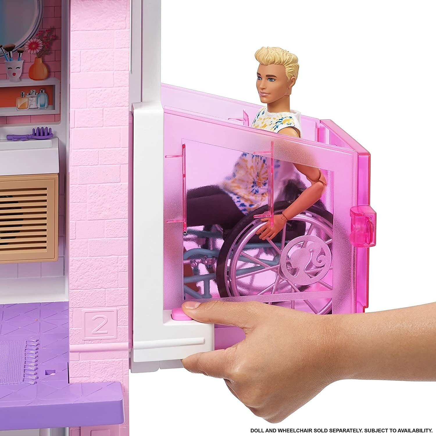 Barbie Dream House Dollhouse with 75+ Accessories/Wheelchair Accessible Elevator image 4