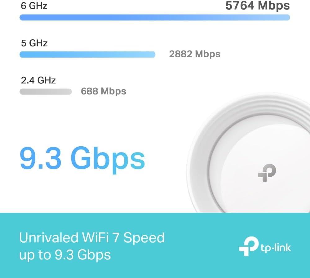 TP-Link Deco BE65 BE9300Mbps Tri-Band Wi-Fi 7 Mesh System  (3-pack) image 3