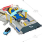 Cars Playset Ferry Port Set - Retractable Ferry on Wheels, Cars and Kids Activated Features - Includes 1 Land Rover - HMH29