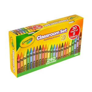 Coffret de crayons de couleur Crayola pour la classe, 240 unités, couleurs assorties, fournitures scolaires pour enseignants