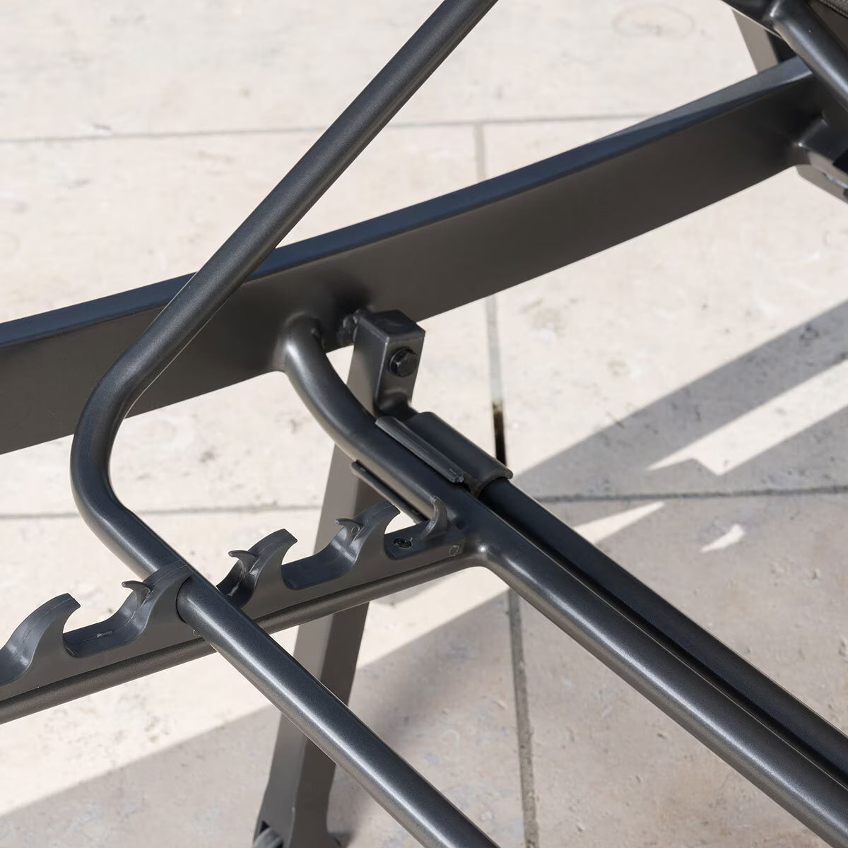 Sunvilla Sling Wave Sun Lounger with Folding Arms - Set of 2