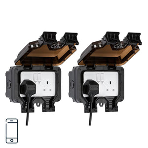 Knightsbridge Smart Outdoor Socket - 2 Pack image 0