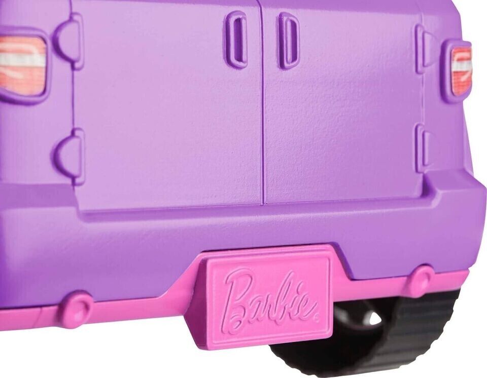 Barbie Toy Car, Purple Off-Road Vehicle with 2 Pink Seats and Treaded, Rolling image 5
