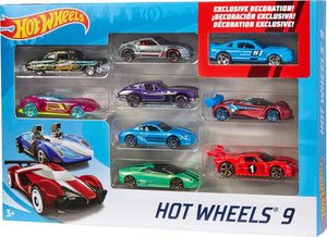 Coffret cadeau Mattel Hot Wheels 9 voitures (modèles aléatoires)