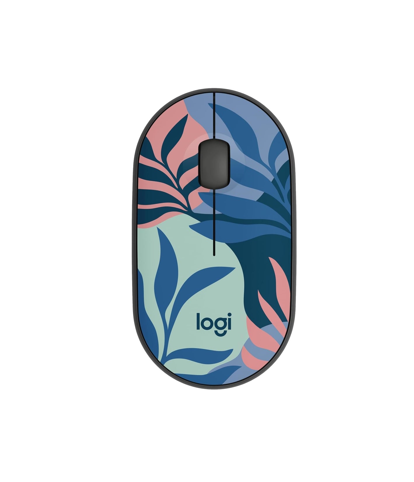 Logitech M340 Silent Wireless Mouse with Floral Leaves Design image 0