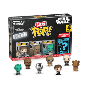 Funko Bitty Pop! Han Solo, Chewbacca & Greedo 4-Pack | Star Wars + Mystery Figure