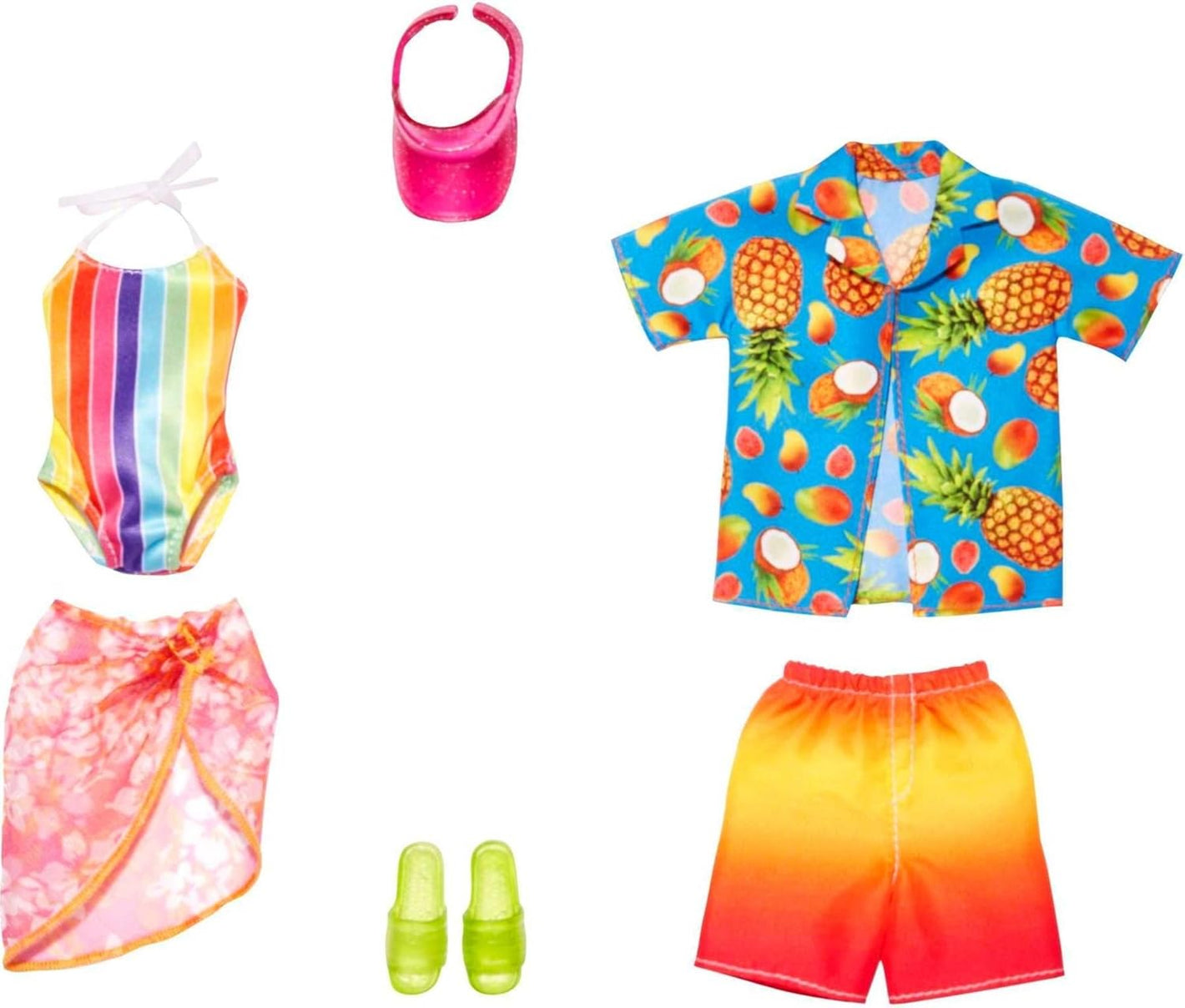 Ensemble de 2 vêtements de plage pour poupées Barbie et Ken