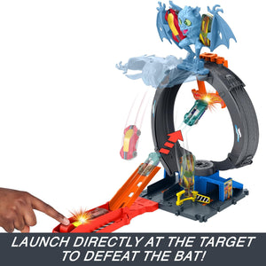 Hot Wheels City Bat Loop Attack | Tire Shop Playset | Includes 1 Car | Ages 4+