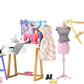Poupée Barbie Créatrice de Mode et plus de 25 accessoires, Studio de Jeu