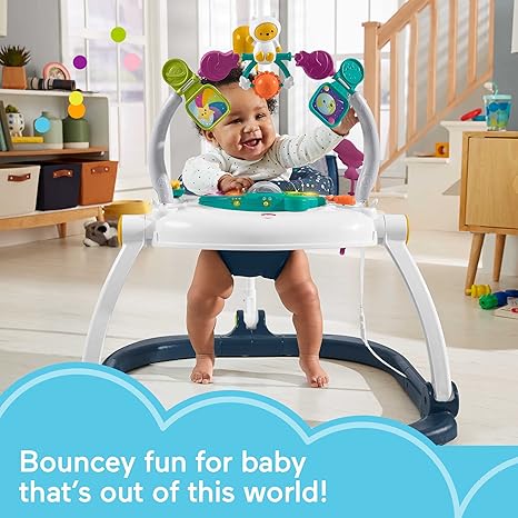 Fisher-Price AstroKitty SpaceSaver Jumperoo Adjustable Folding Baby Bouncer