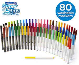 Feutres lavables Crayola - 80 couleurs uniques