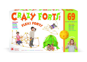 Flexible Fort Building Kit 69 Piece for Kids – Create Tents, Dens & Playhouses