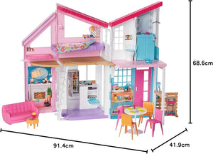 Maison de poupée Barbie Malibu à 2 étages et 6 pièces