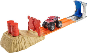 Hot Wheels Monster Jam Zombie Track Set | Launcher, Brick Wall & Ramp | 1:64 Scale Truck Included | Ages 4+