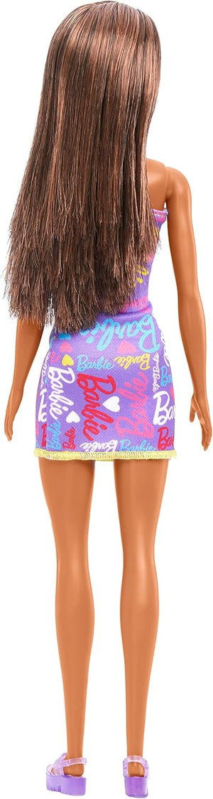Barbie Fashionistas Chic Brune – Robe et sandales élégantes