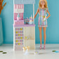 Coffret Barbie Carrières Boutique de Glaces avec poupée blonde et machine à glace