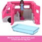 Mini coffret de jeu Barbie Land à collectionner avec une poupée de 3,8 cm et un camping-car de rêve