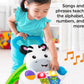 Fisher-Price Learn With Me Zebra Baby Walker | Music & Lights | Spinning Beads | Ages 12m+