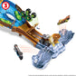 Circuit de course Hot Wheels Monster Trucks Wreckin' Raceway avec 2 camions miniatures Bigfoot et Gunkster