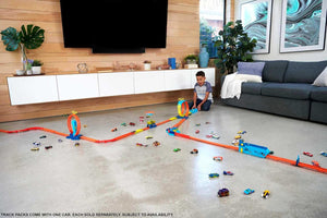 Hot Wheels Track Builder Unlimited Split Loop Pack | Dual Exit Loop | 1 Car Included