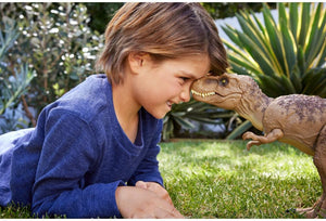 Jurassic World All-Out Attack T-Rex Action Figure | Chomp, Roar & Evolving Teeth | App-Linked | Ages 4-8