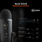 Microphone USB Logitech Blue Yeti pour PC et Mac : idéal pour le jeu, le streaming et les podcasts.