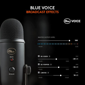 Microphone USB Logitech Blue Yeti pour PC et Mac : idéal pour le jeu, le streaming et les podcasts.
