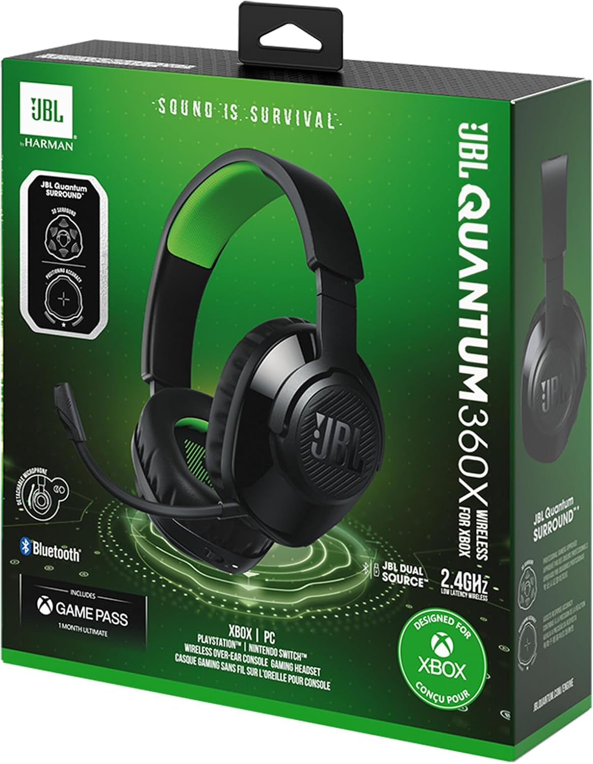 JBL Quantum 360X Wireless Gaming Headset | 2.4GHz Dual Link | 22Hr Battery | Xbox, PS, PC, Mobile